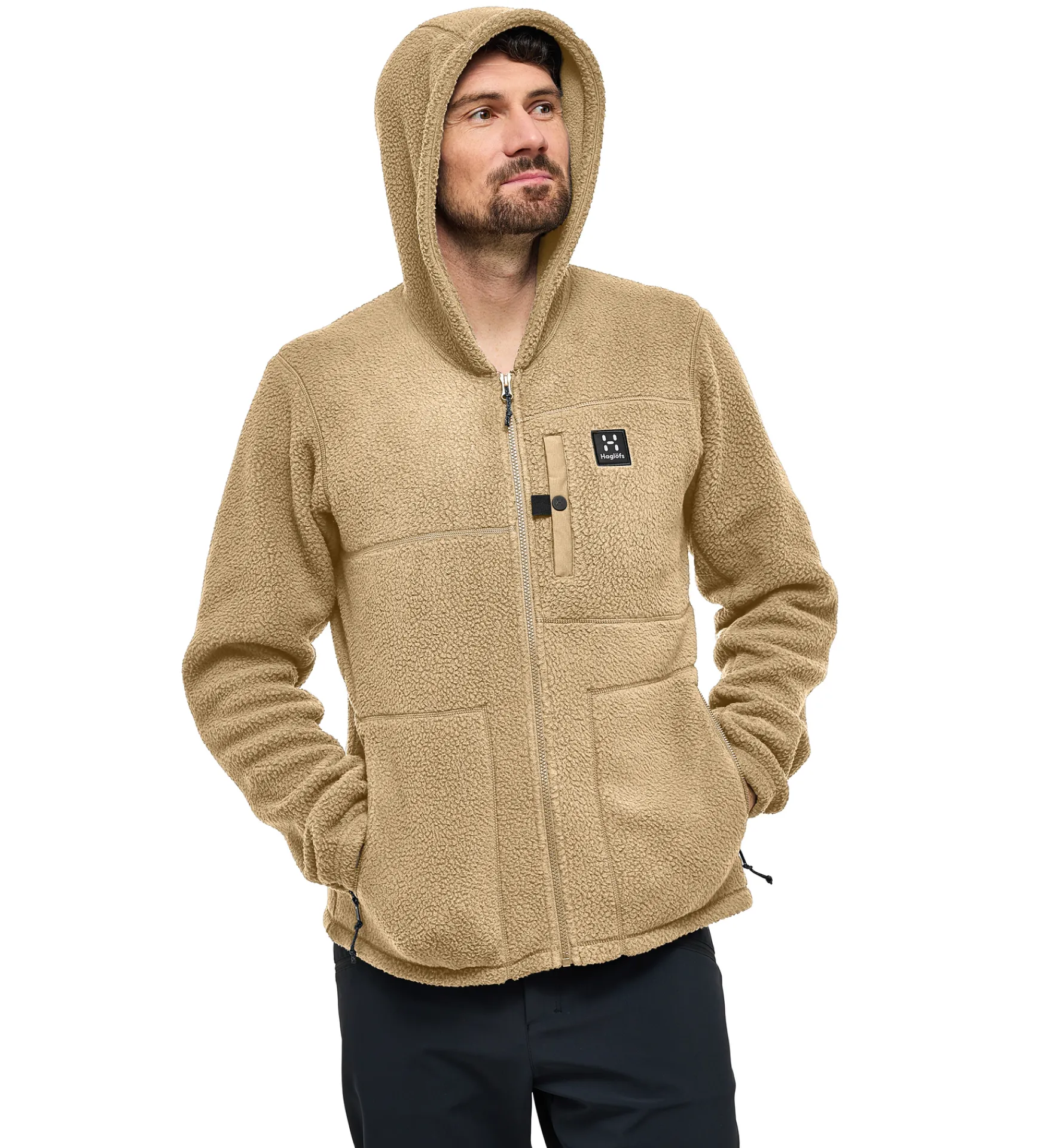 Haglöfs Malung Pile Hood Men- Jackor|Fleece · Mellanlager