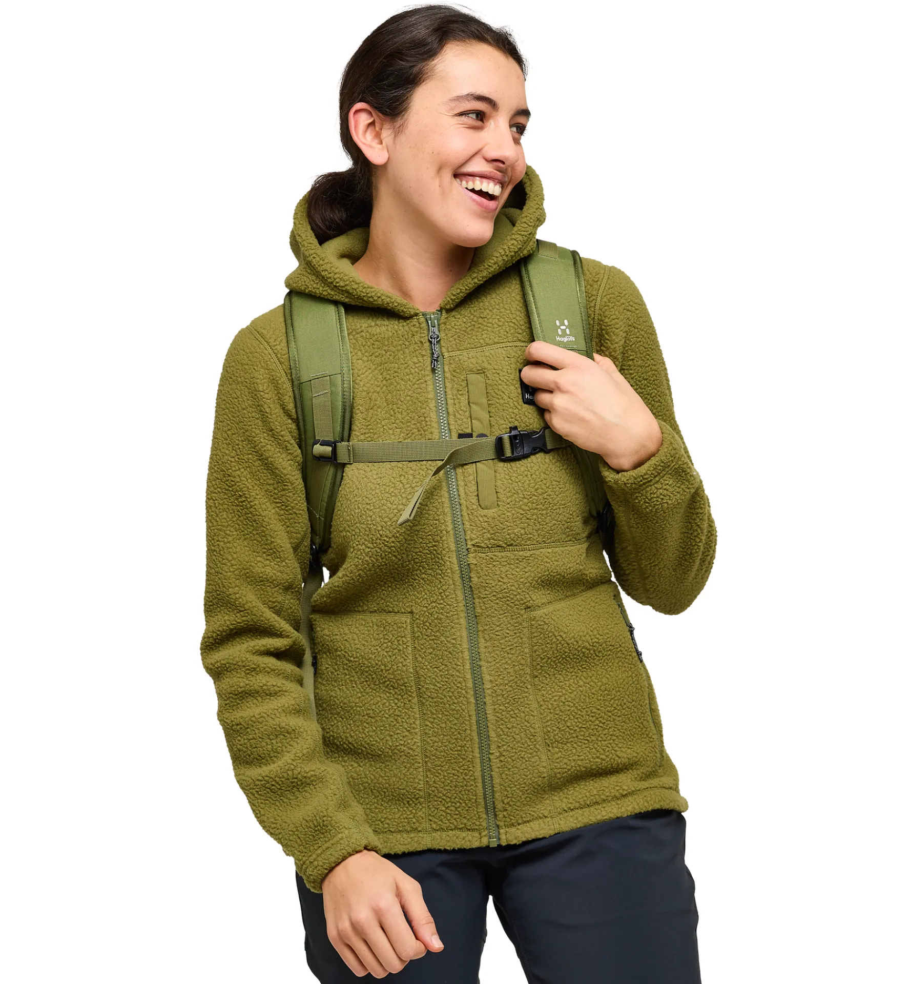 Haglöfs Malung Pile Hood Women- Jackor|Fleece · Mellanlager