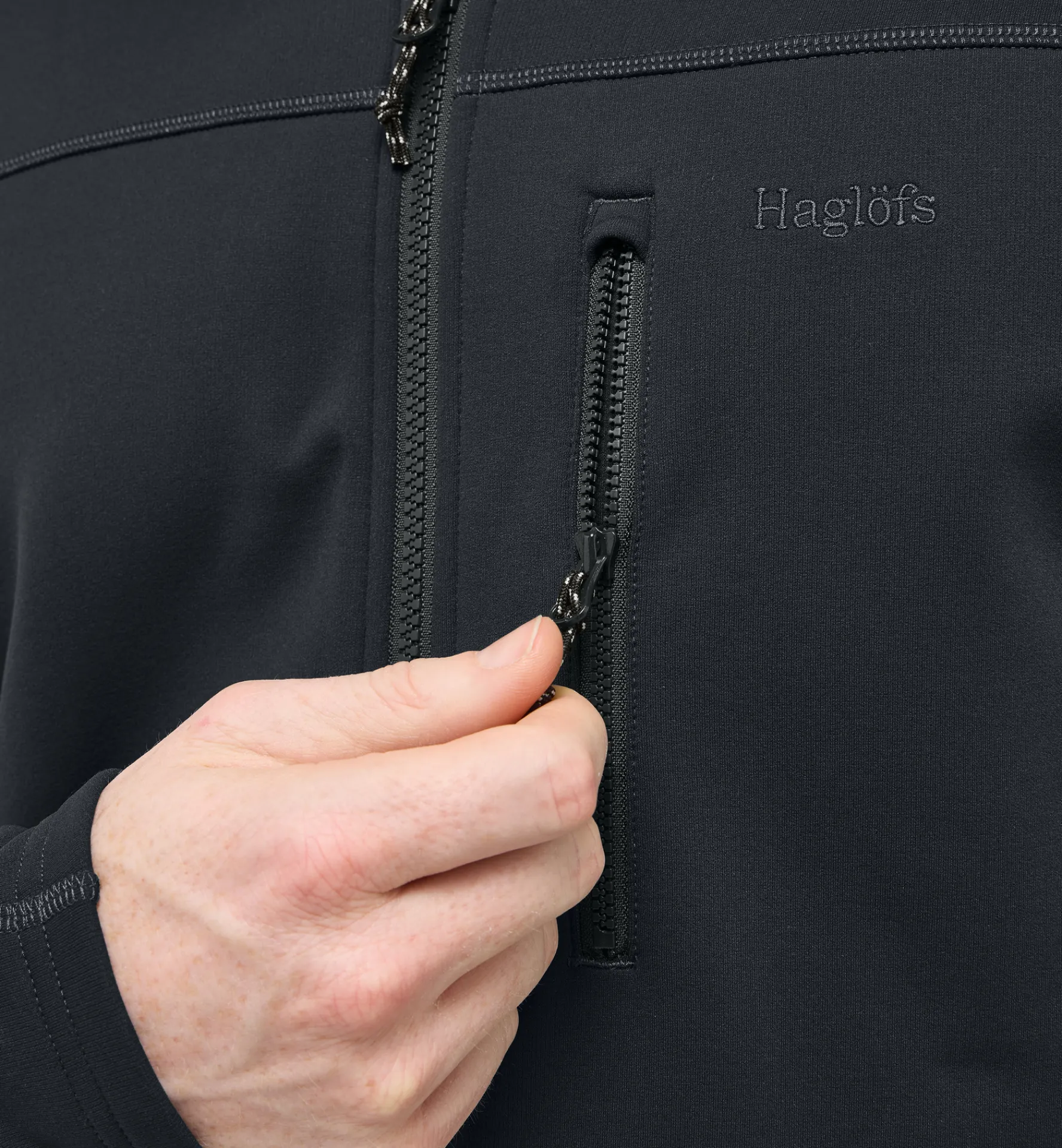 Haglöfs Rosson Mid Hood Men- Jackor|Fleece · Mellanlager